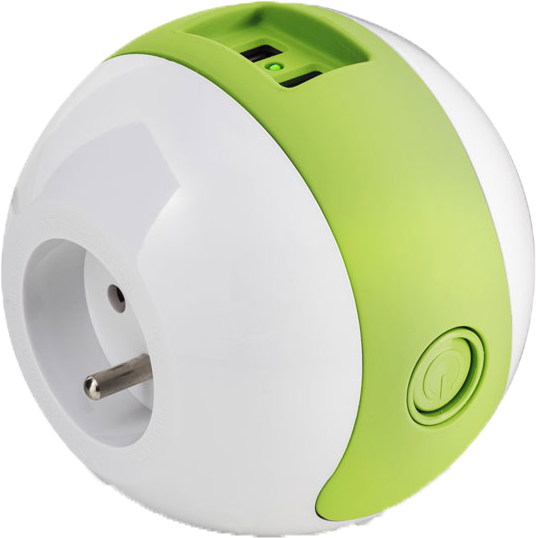 Multiprise WATT&CO Design Ronde avec prises 16A, 1 prise 6A, 2 USB et Bouton MARCHE ARRET - 2