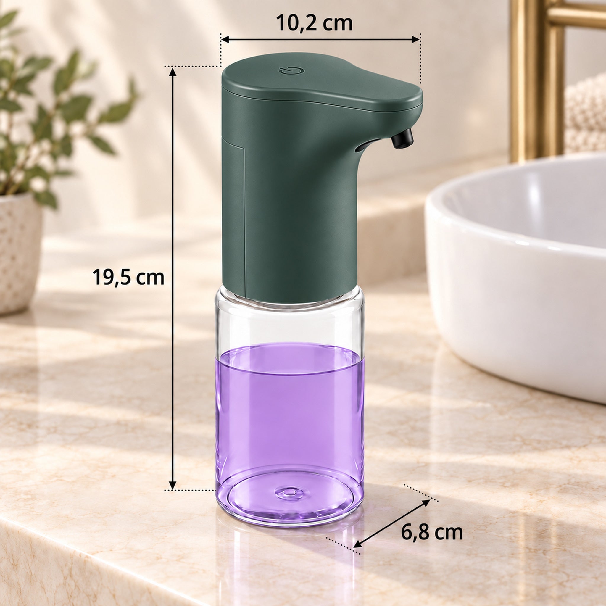 Distributeur automatique de savon liquide Elara Vert | Leroy Merlin