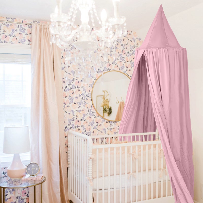 Ciel De Lit Baldaquin Pour Bébé/enfant - 230 Cm De Haut, Blanc, Polyester | Décoration Chambre, Moustiquaire, Tente Ludique