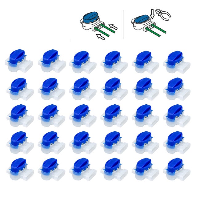 Connecteurs étanches Pour Fil Périmétrique Robot Tondeuse - Lot De 20, ABS, Pour 2 Ou 3 Fils 0.5-1.5mm