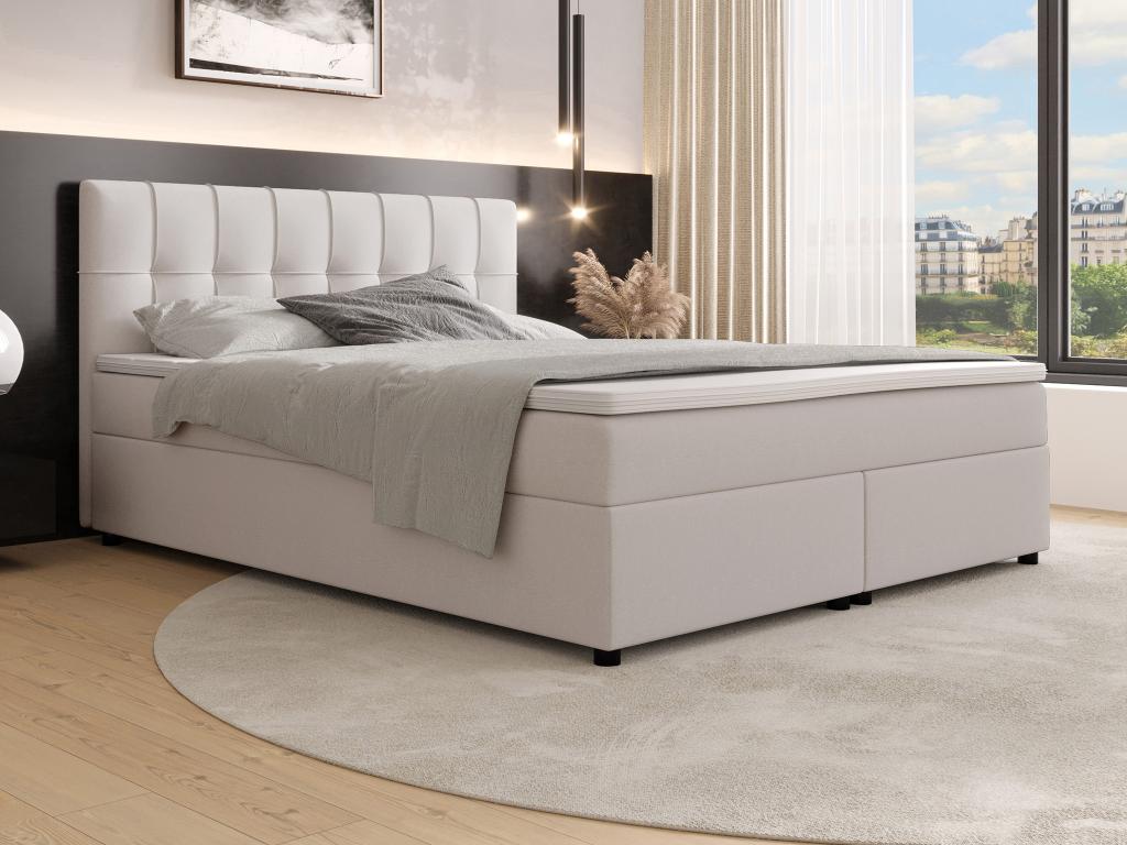 Ensemble Complet Boxspring T Te De Lit Capitonn E Sommiers Matelas