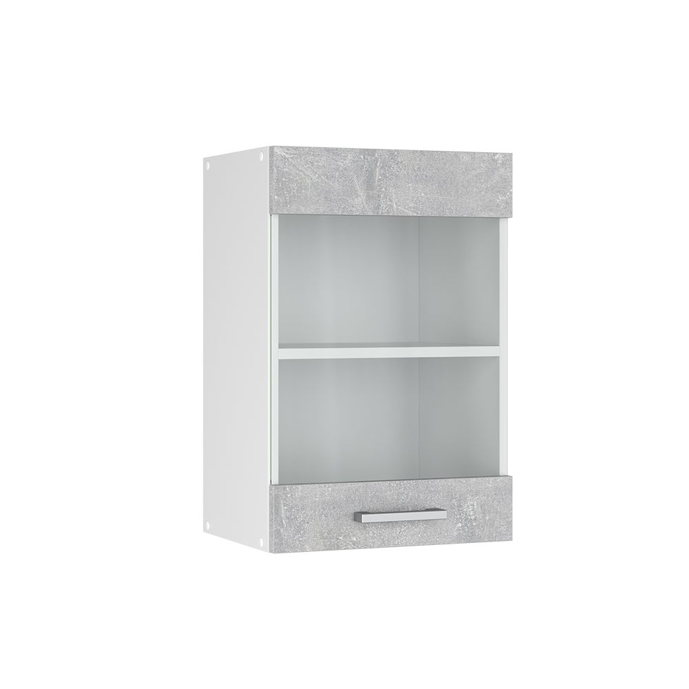 Vicco Uniwersalna szafka ścienna R-Line, Beton, 40 cm z drzwiami szklanymi