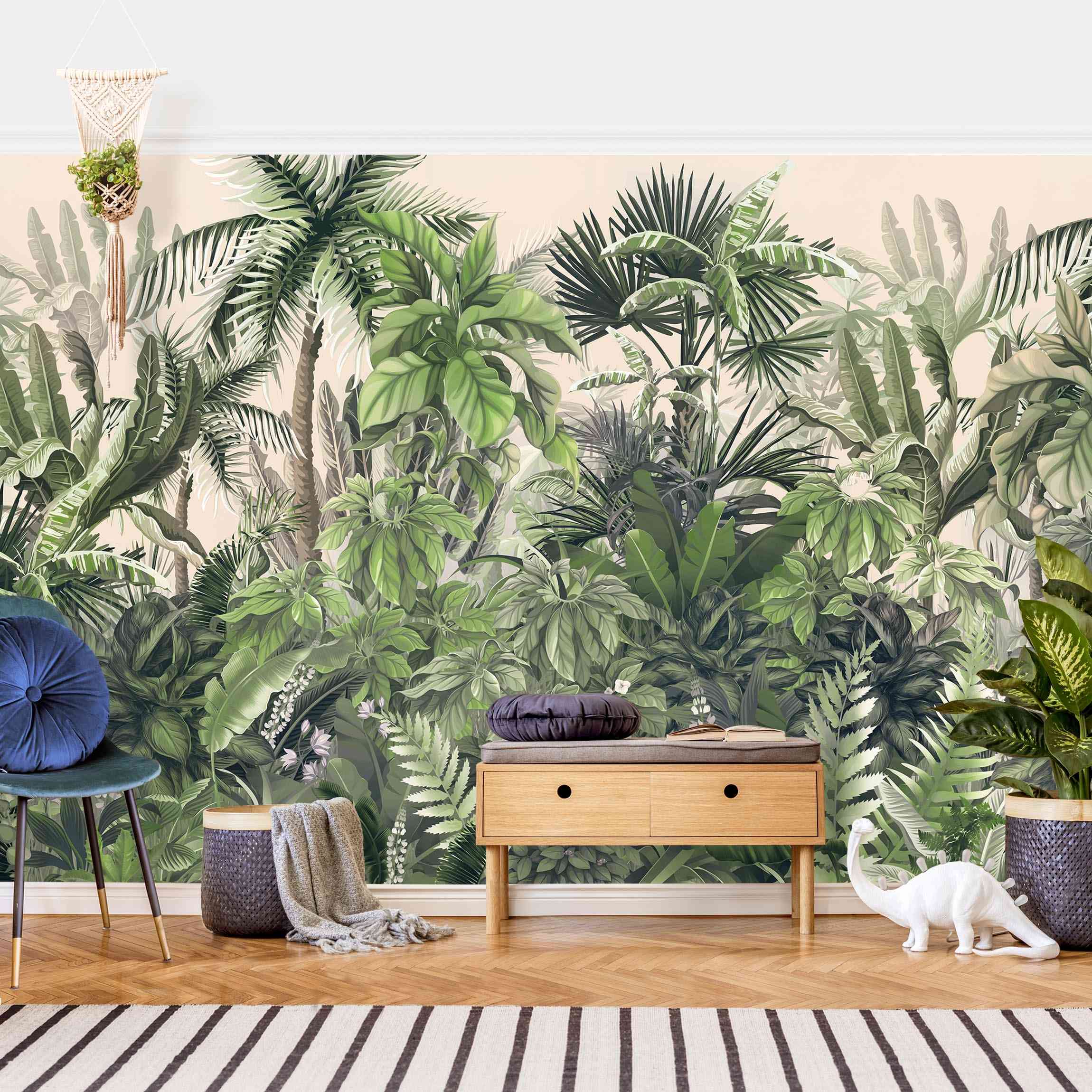 Papel pintado fotomural bosque selva tropical naturaleza 370 - salón dormitorio cocina pasillo - tnt 336 x 225 cm smart