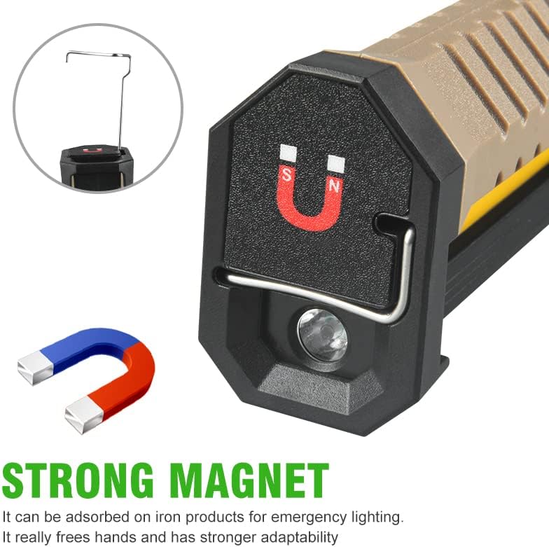 Lampe travail magnétique LED rechargeable – Support pliable, pivot 180° – Parfaite pour mécanique auto et interventions - 6