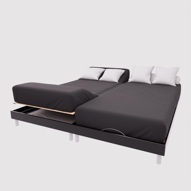 Drap housse TPR en coton 57 fils 2x80x200 cm UNI noir, par Soleil d'Ocre