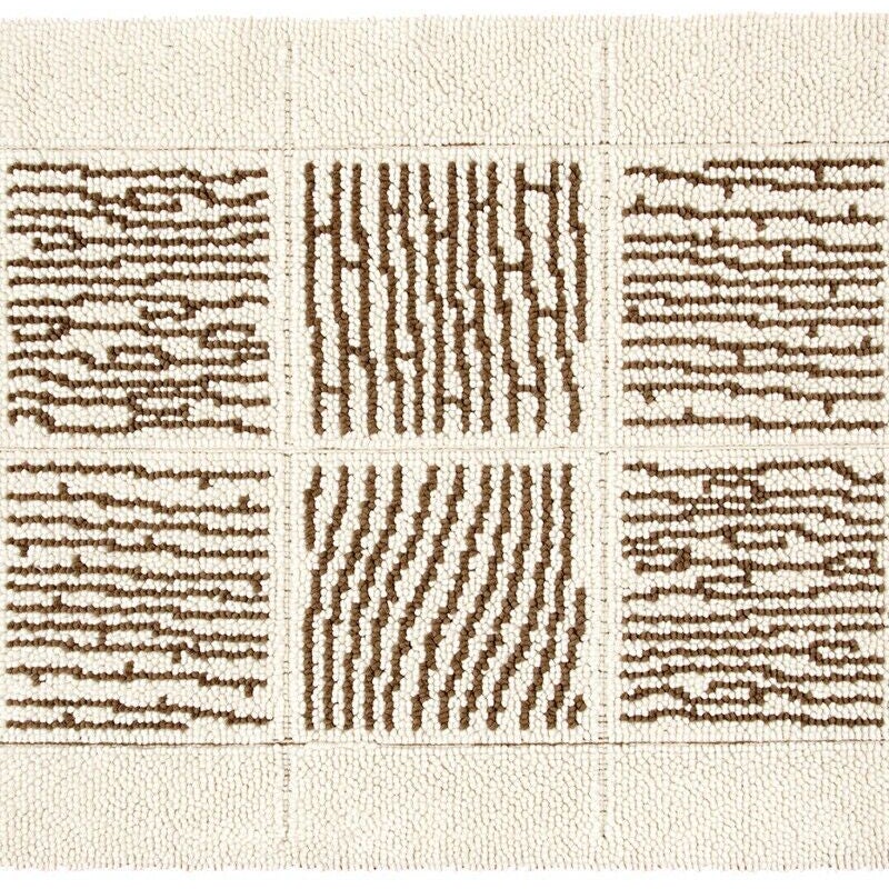 Dywan Przyłóżkowy 65x140 Cm Sypialnia Łazienka Miękki Włochaty Czysta Bawełna Chłonny Antypoślizgowy Beżowy