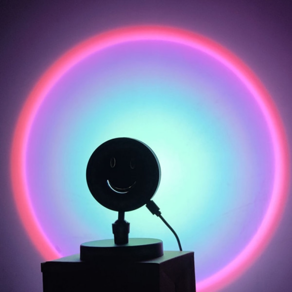 Projektor LED Sunset Lamp z funkcją obrotu 360 stopni, dekoracyjny nastrój do sypialni - 5
