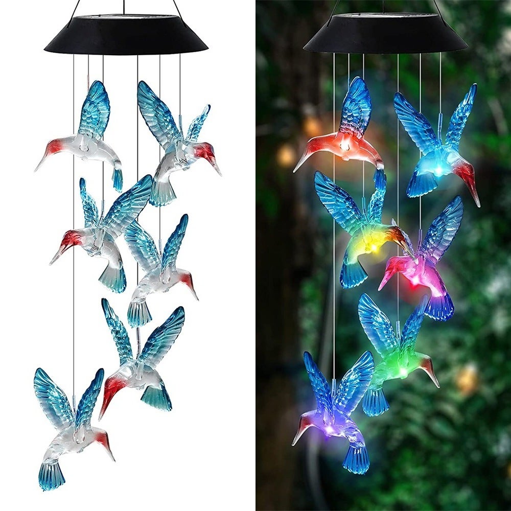 Lampe de jardin,Carillon éolien solaire à couleur changeante, boule de Lampe de jardin,Carillon éolien solaire à couleur changeante, boule de