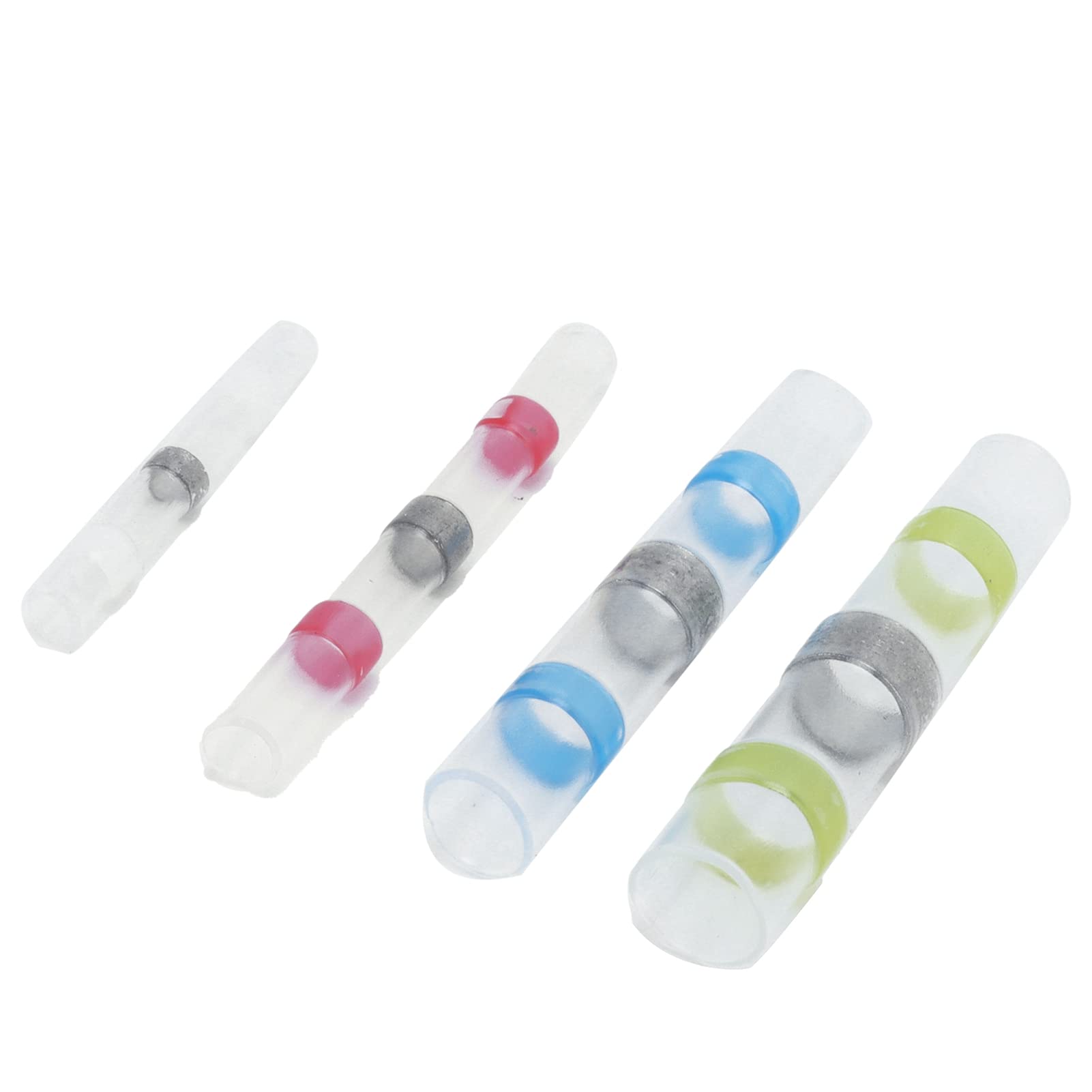 Connettori termorestringenti terminali ad anello per saldatura a crimpare per cavi elettrici impermeabili isolati (150 pezzi in scatola) - 2