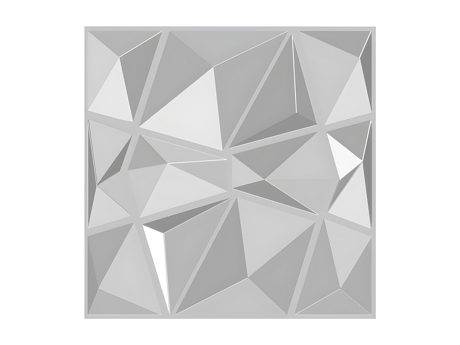 Panneau mural 3D à peindre - pack de 3m² - lot de 12 pièces - ANGLY - 3