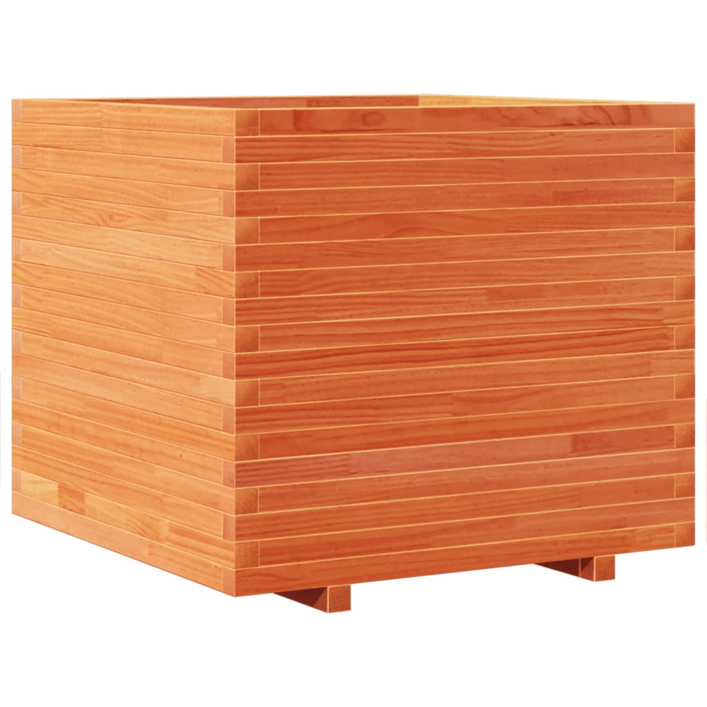 Maison Exclusive - Jardinière cire marron 80x80x72 cm bois de pin massif - 7