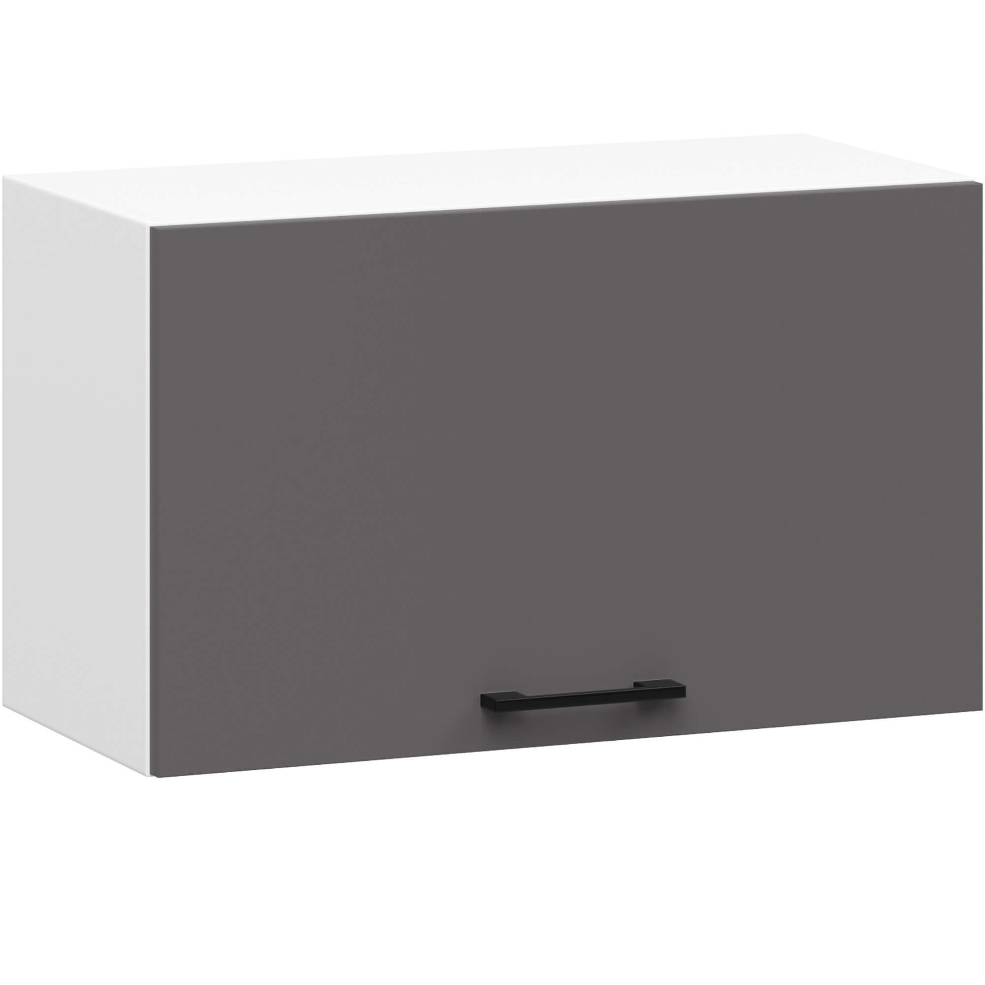 Szafka kuchenna okapowa AKORD W60 system OLIWIA Biała 60 cm 1 drzwi kolor Grafit Szary mat 1 półka 60x30x29 cm