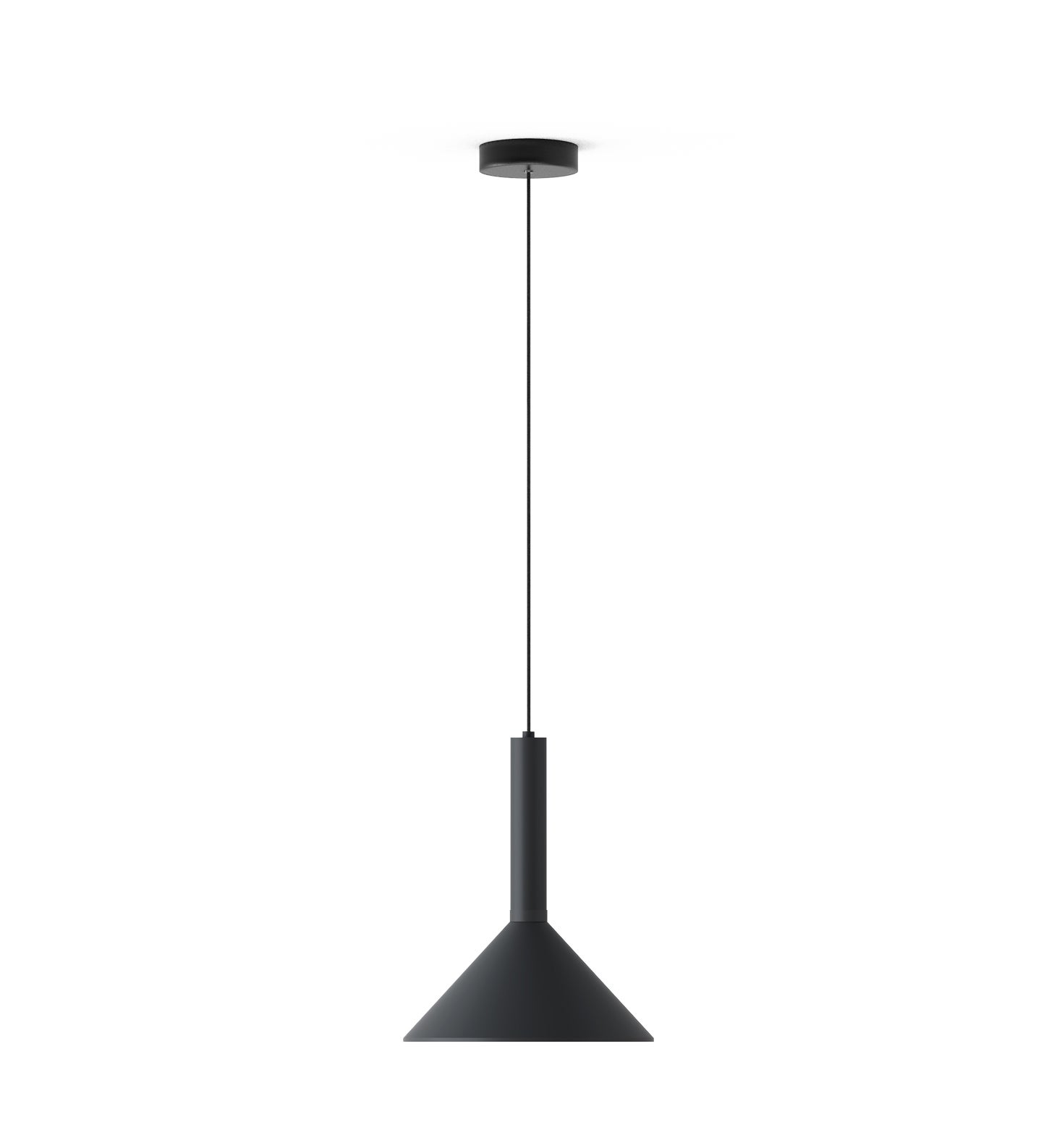 Lámpara de techo R Basic Renata Cone de color negro, casquillo E27 ...