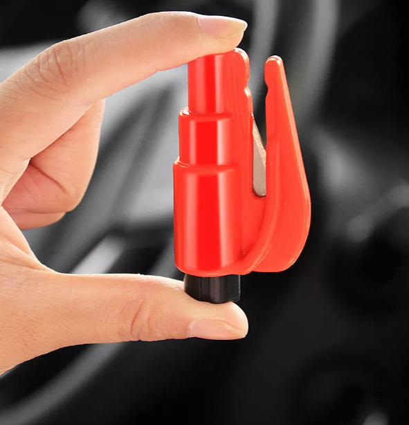Porte-clés d'urgence pour voiture - Outil d'évacuation d'urgence - Rouge Type B - 8