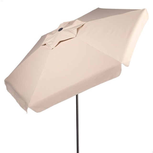 Aktive Sombrilla grande jardín antiviento hexagonal inclinable marfil 230 cm UV50