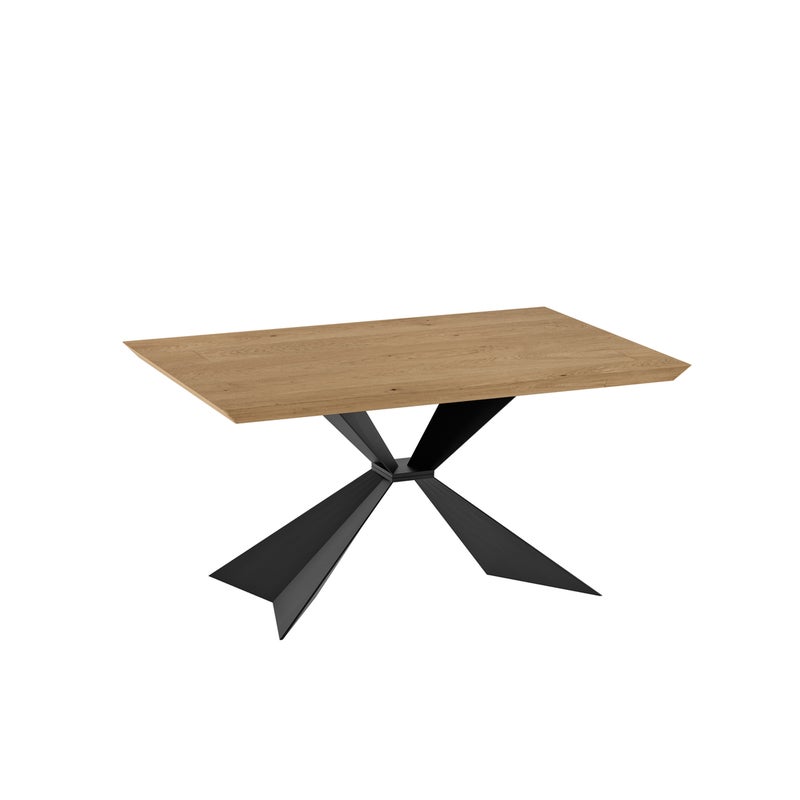 Stark - Stół stały (160 x 90 cm) w czarnej okleinie