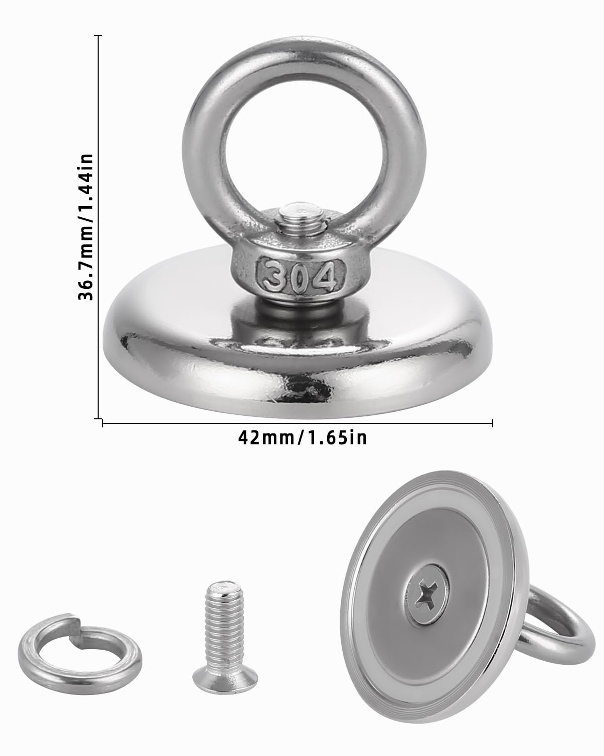 Aimants Néodyme Super Puissants - Lot De 20 Avec Vis - 10x3 Mm Avec Trou - Pour Tableau Magnétique, Frigo