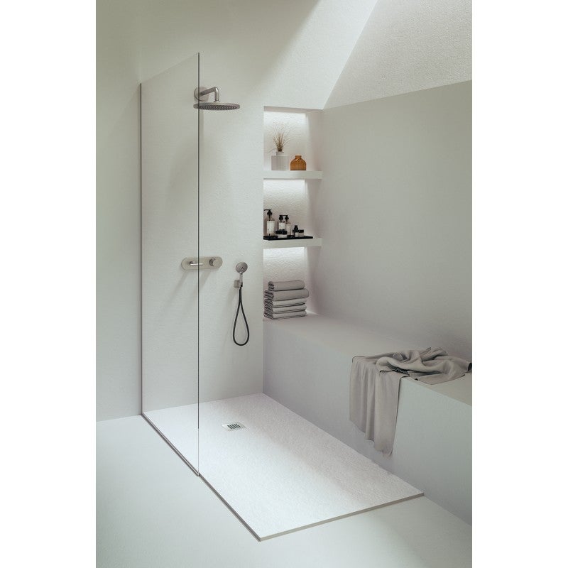 Receveur de douche 90x110 NATURAL Blanc extra plat + Bonde - 8