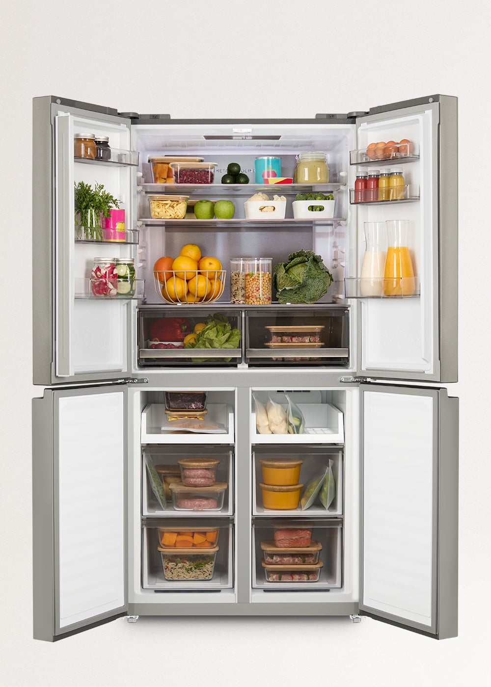CREATE - FRIDGE STUDIO CROSS DOOR 503 - Réfrigérateur à portes croisées 4 portes 503L No Frost avec Care+- Inox - 2