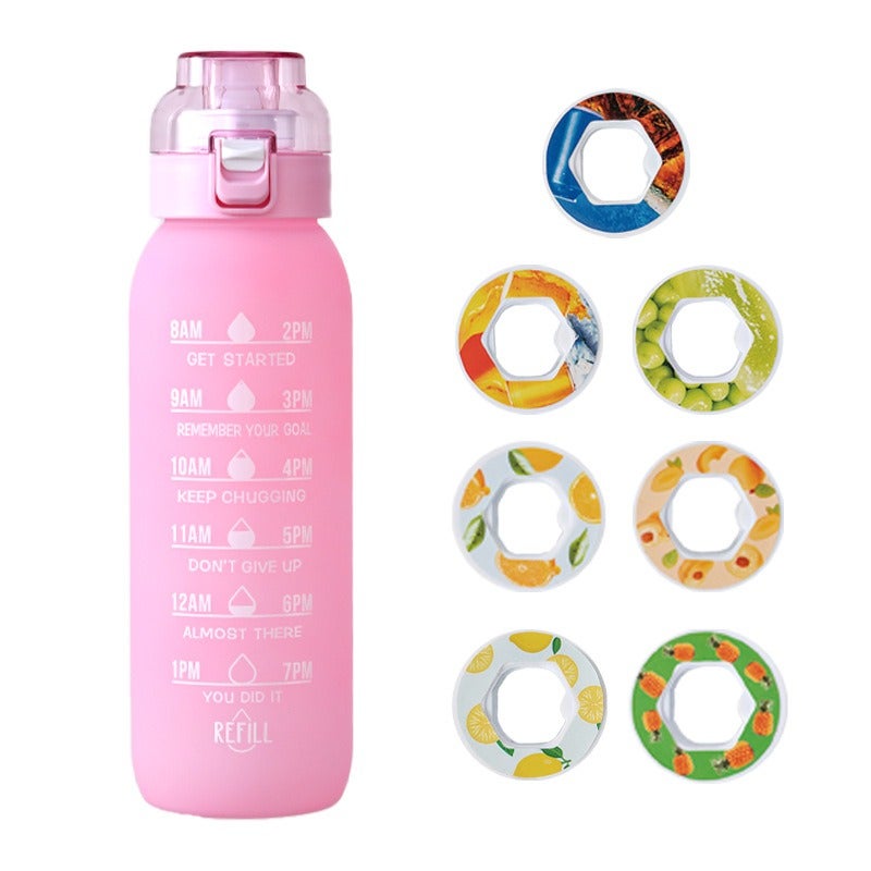 Homely Botella Rosa Botella de agua rosa de ml con sabor a fruta con aromas botella con ...