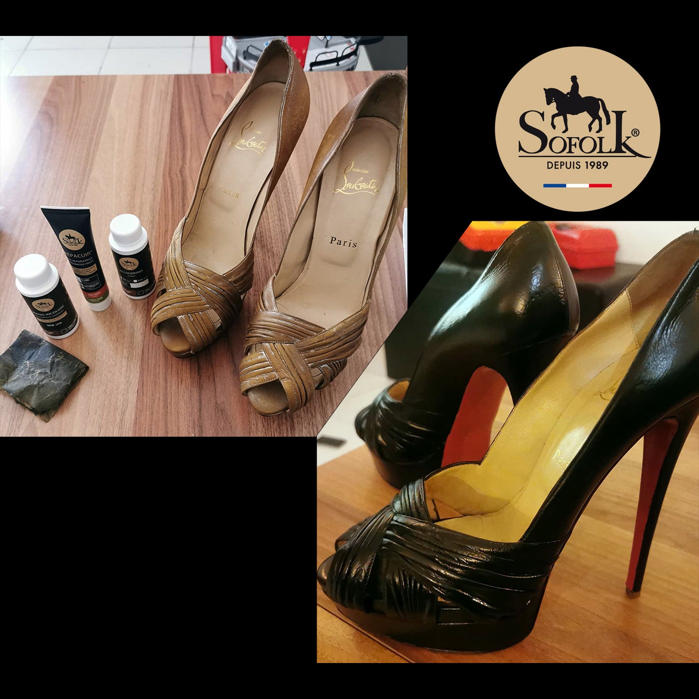 Kit Rénovation Cuir : Volant, Siège Auto, Chaise, Sellerie, Blouson, Veste, Chaussures, etc SOFOLK 2-GRAPHITE - 8