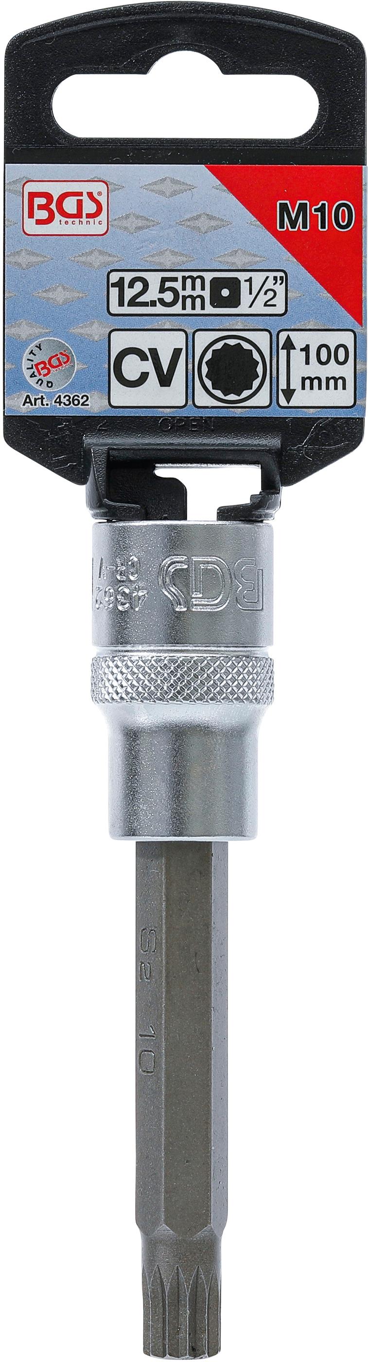 BGS Douille à embouts | longueur 100 mm | 12,5 mm (1/2