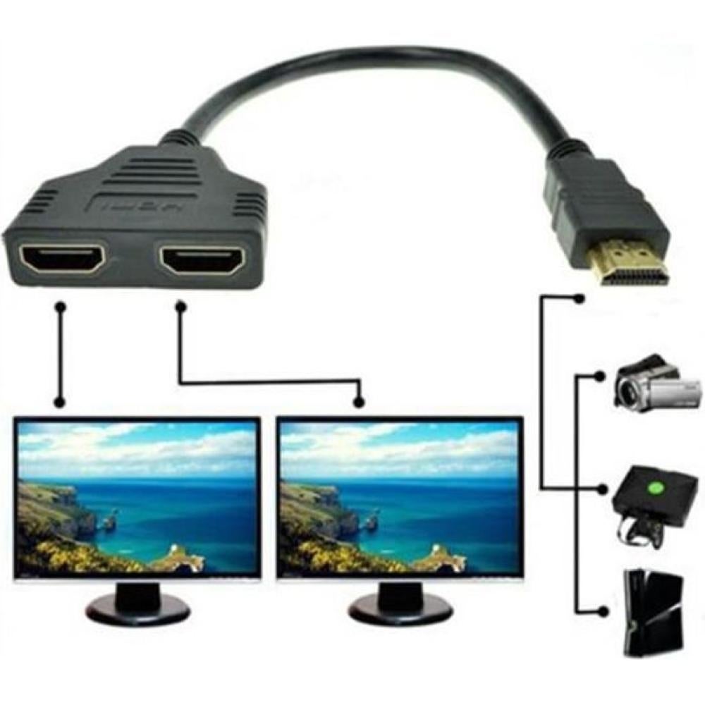 Splitter HDMI 1080P, 1 ingresso a 2 uscite, adattatore da HDMI maschio ...