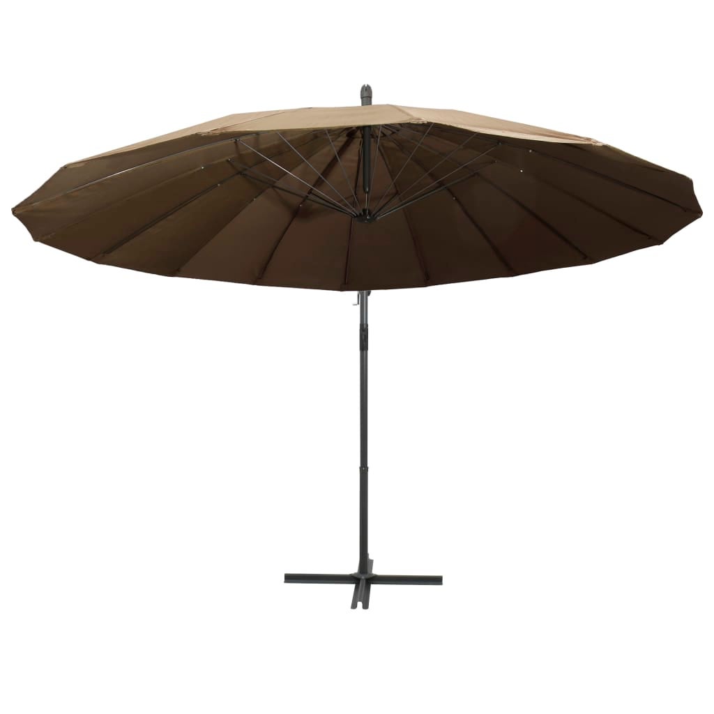 Parasol suspendu Taupe 3 m Mât en aluminium - 4