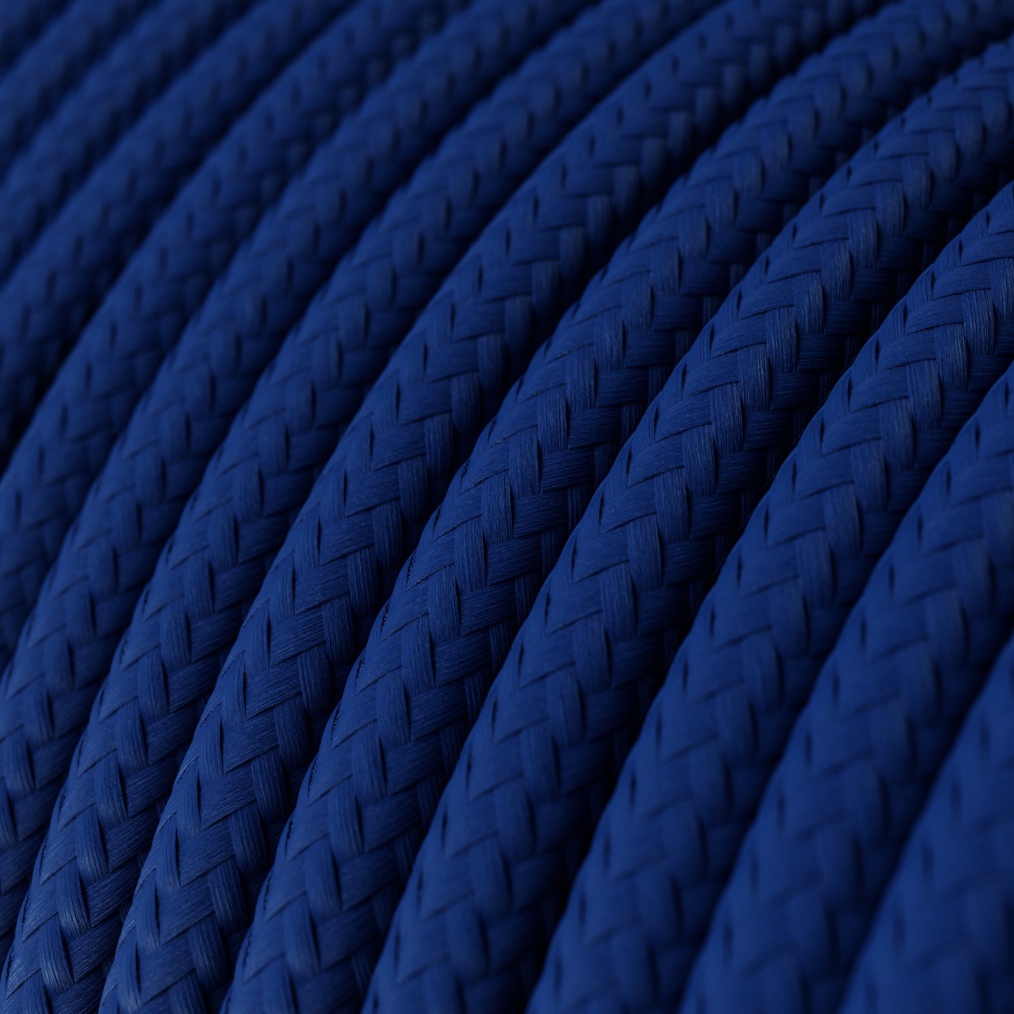 Creative Cables - Fil Électrique Rond Gaine De Tissu De Couleur Effet Soie Tissu Uni Cyan Rm11 10 Metres 2x0 75 84332208