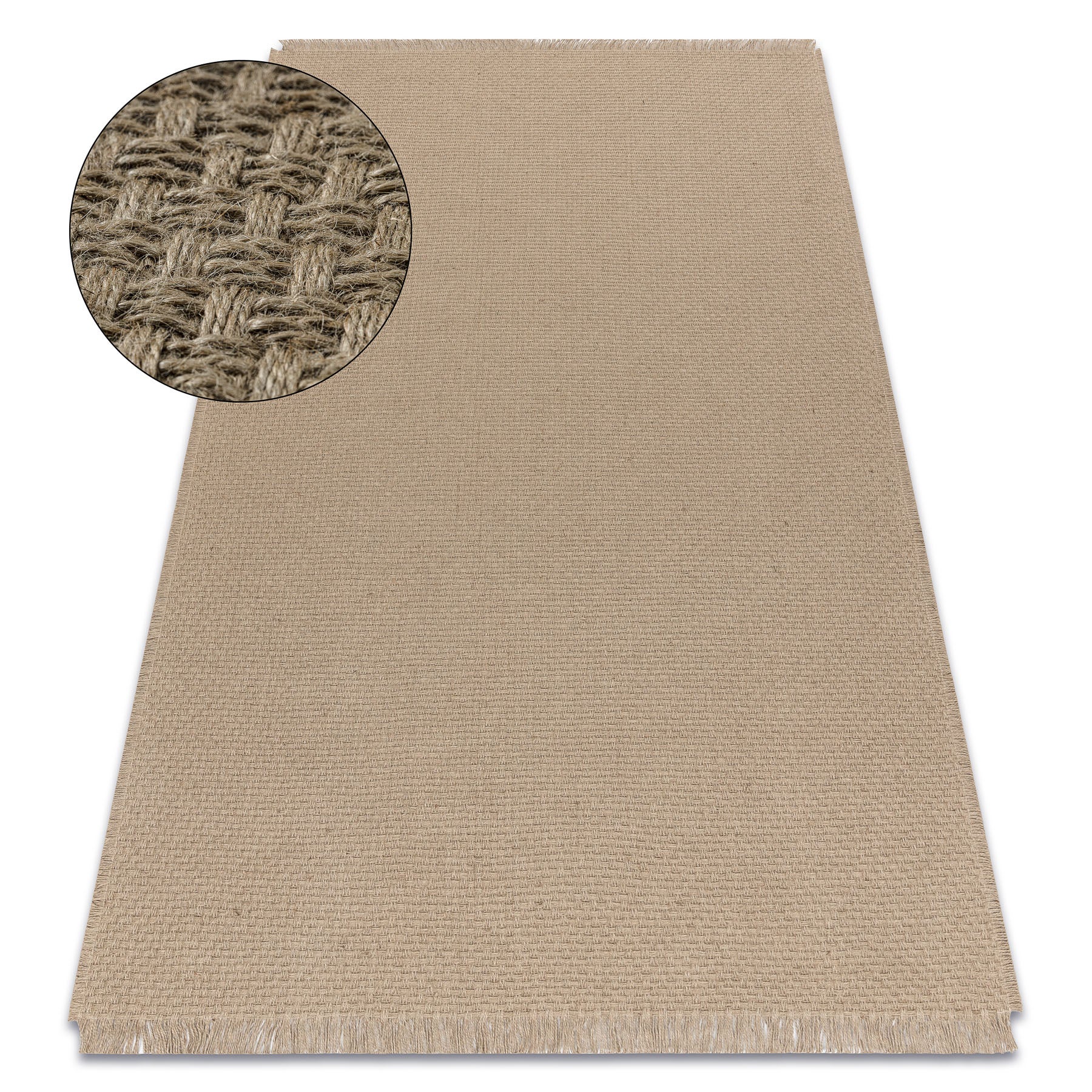 Jupon/toile De Jute Ballard Designs - Taille Full 58x75 Cm - Franges 15 Cm