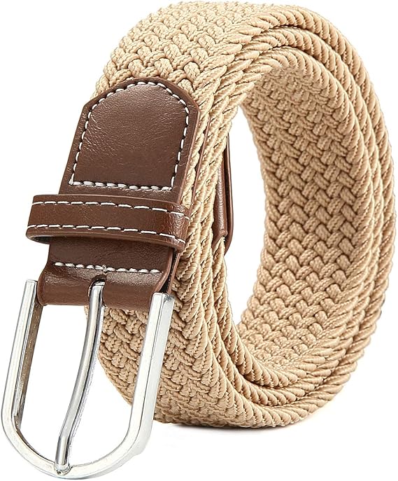 Ceinture Femme Tressée Élastique – Ceinture Extensible Boucle Métal Pour Jeans Robes