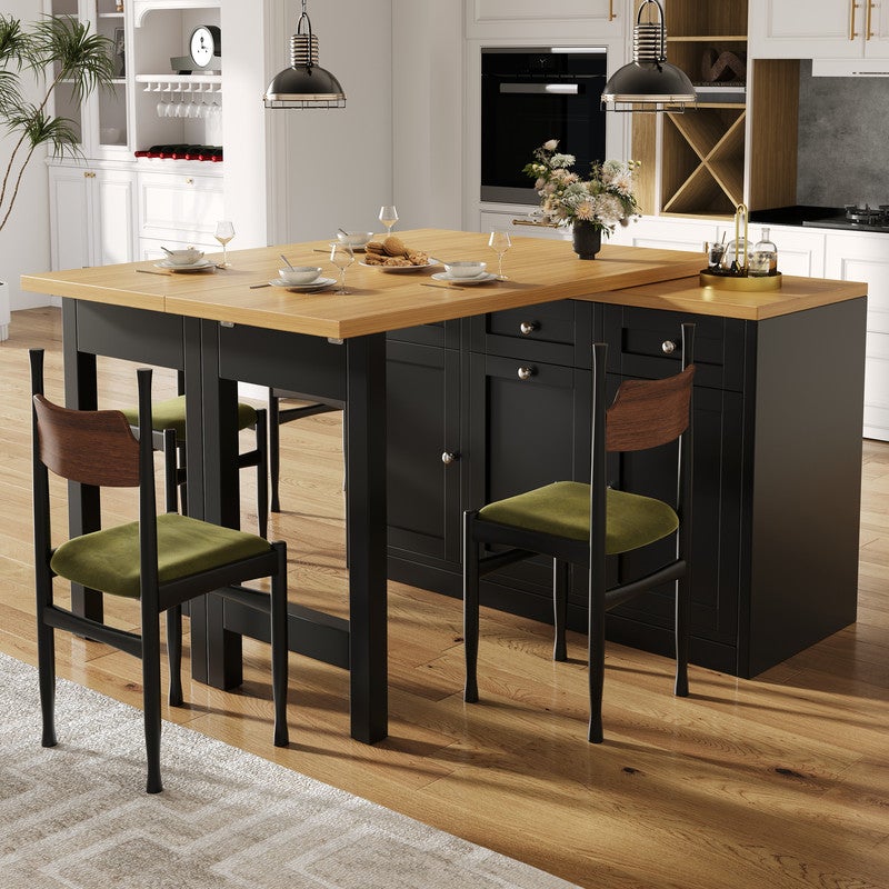Îlot de cuisine moderne,Table de bar cuisine escamotable,avec Support à ...