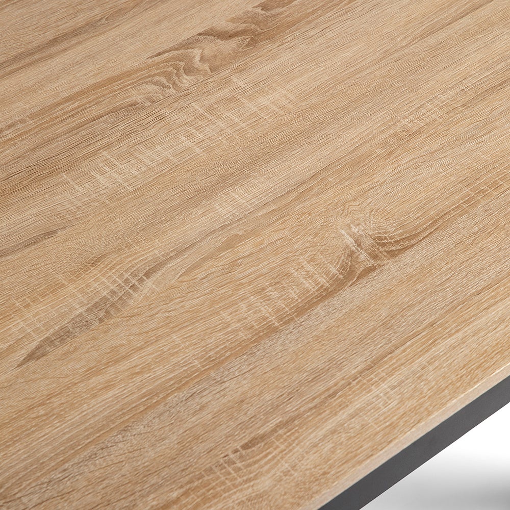 Mesa de comedor Aitana forma rectangular taupe 79x140x80 cm - 6