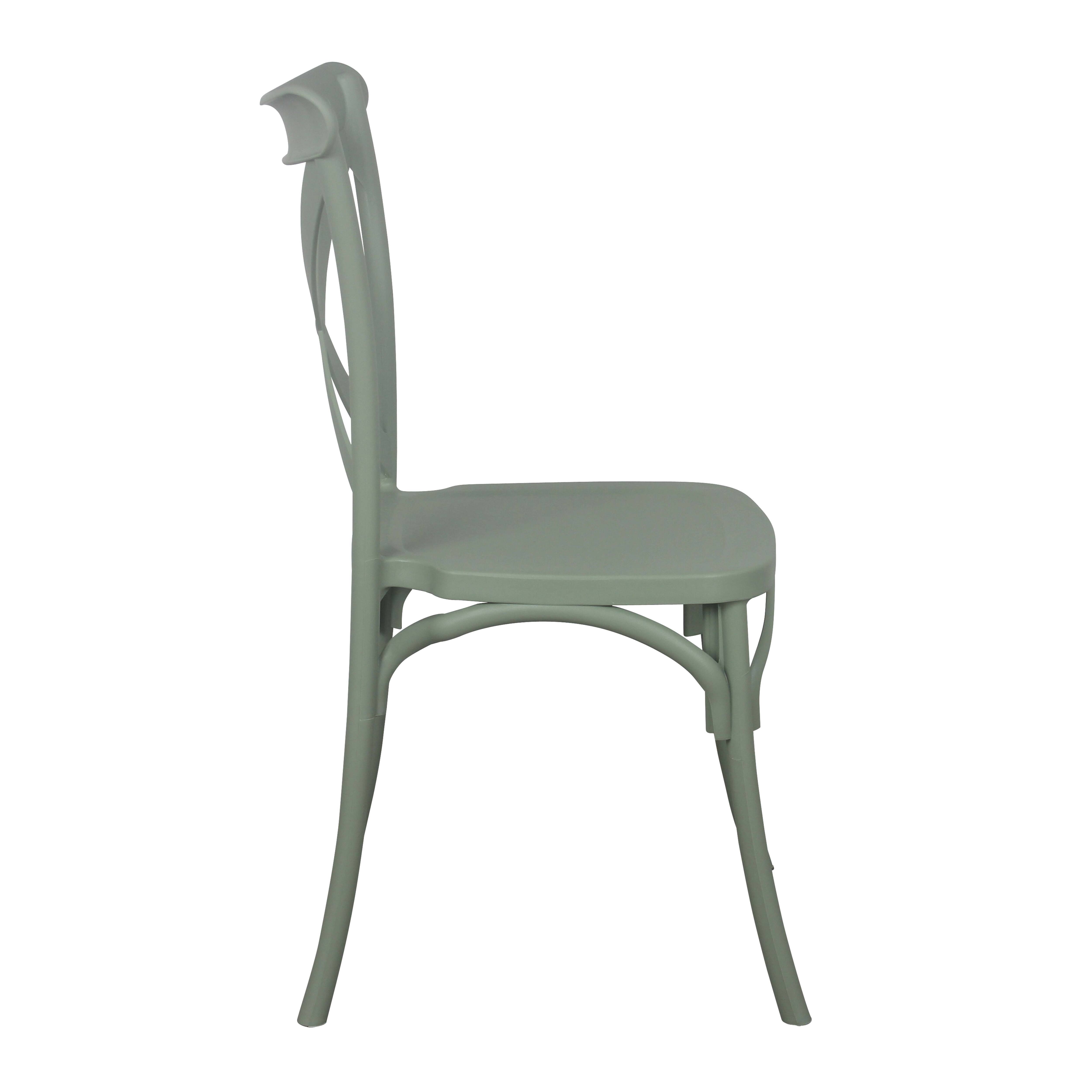 Chaise de jardin sans coussin Dublin en Polypropylène Vert - 5