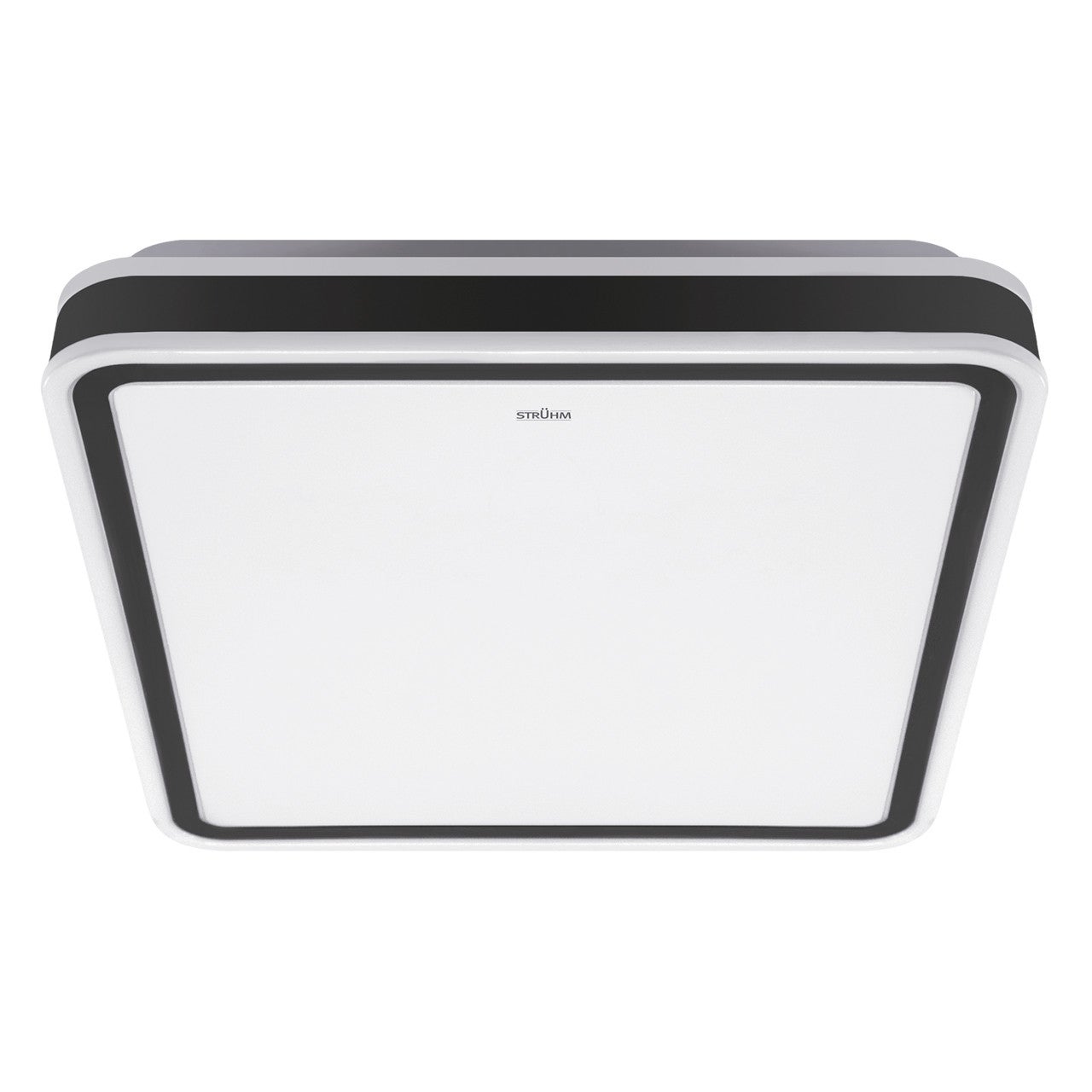 Plafon Aurelia kwadratowy biało-czarny LED 48W 4100K 3120lm wym: 6,5 x 43 cm IP44 tworzywo sztuczne Struhm