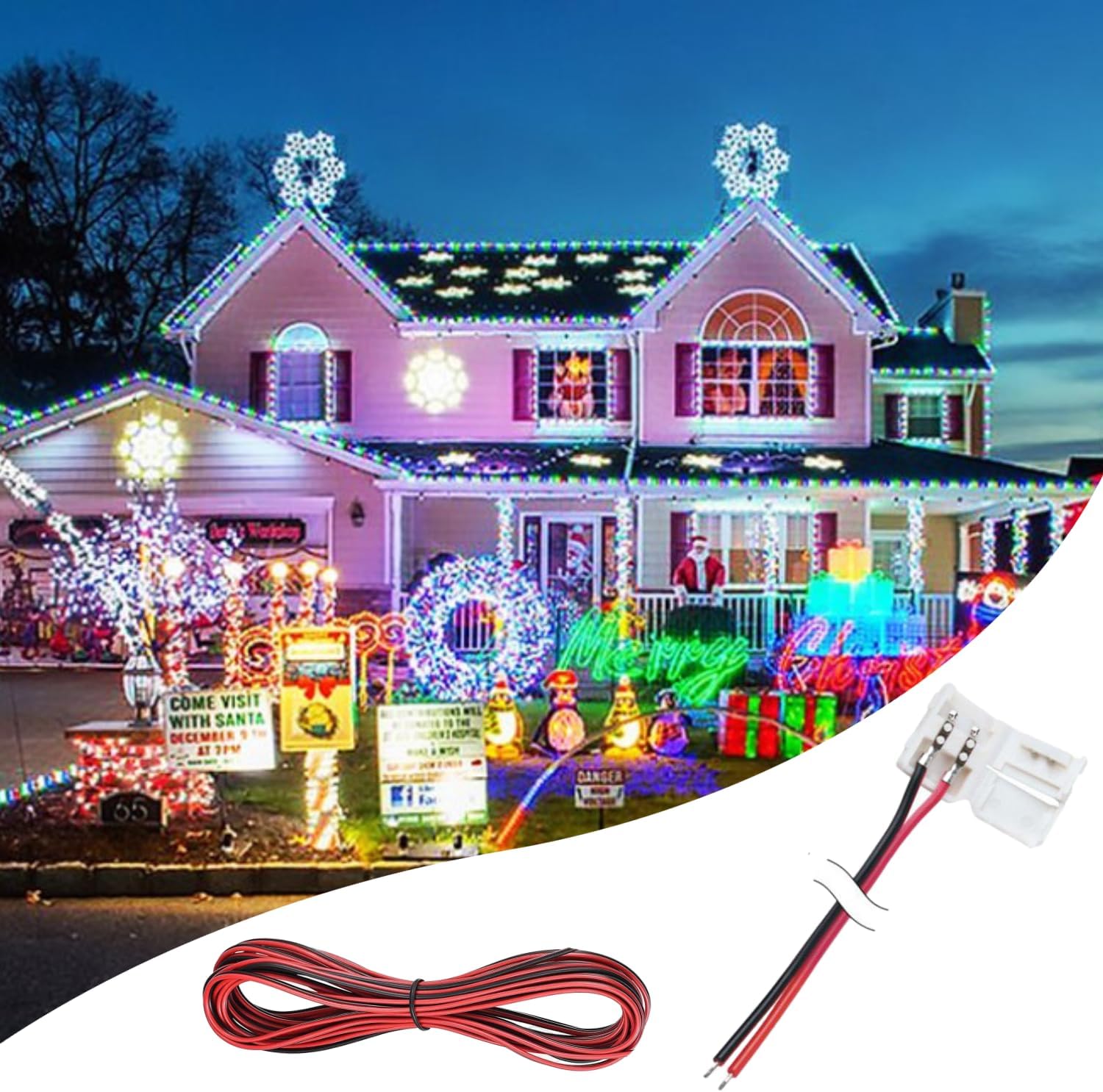 Connecteur pour Bande LED de 8 mm de Largeur, Câble de 2 Mètres, Raccordement Rapide Sans Soudure. - 4