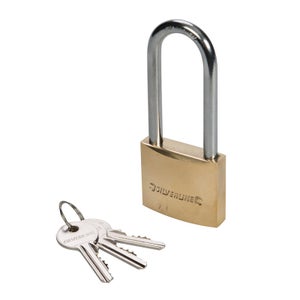 Lucchetto Lince L550 In Ottone E Acciaio Con Grillo Da 25mm, Anticorrosione, 2 Chiavi, EN 12320