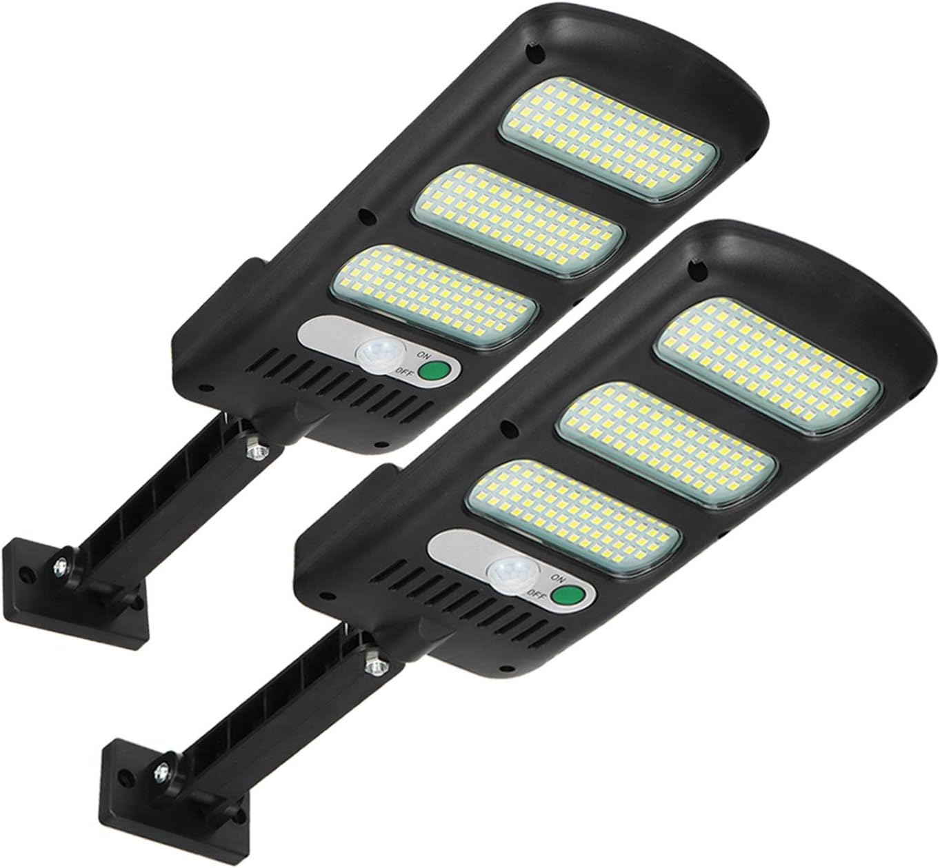 Zestaw 2 Zewnętrznych Lamp Solarnych 213 LED – Czujnik Ruchu, IP65, Oświetlenie Bezpieczeństwa Ścienne