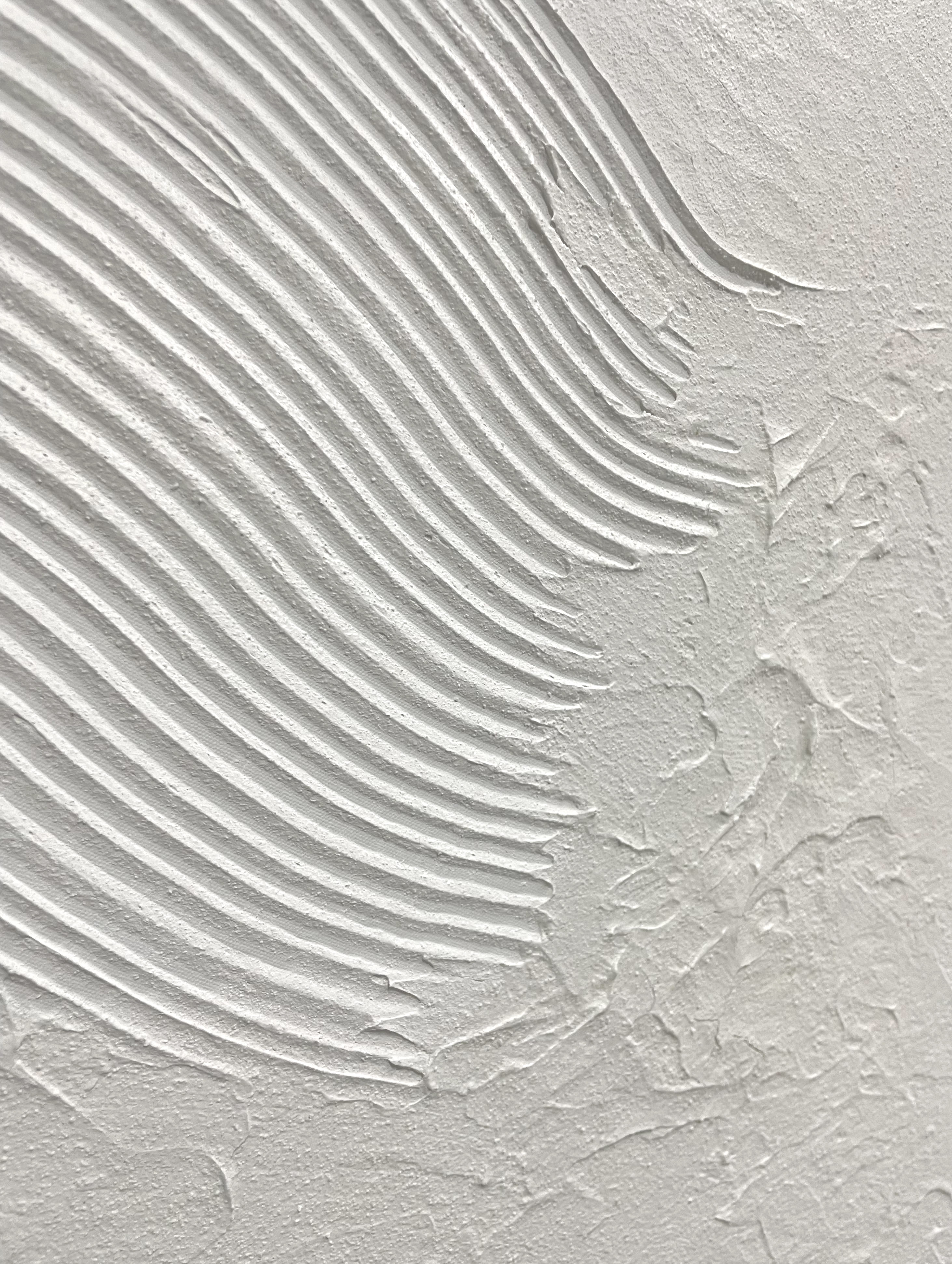 DekoArte - Tableau decoration murale salon avec relief BRISA 90x60cm - Tableaux avec cadre couleur bois inclus - 5