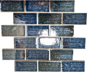 Mosaïque Translucide Bleue Pâte De Verre Mosani Mosaik - Carreaux Design Rétro