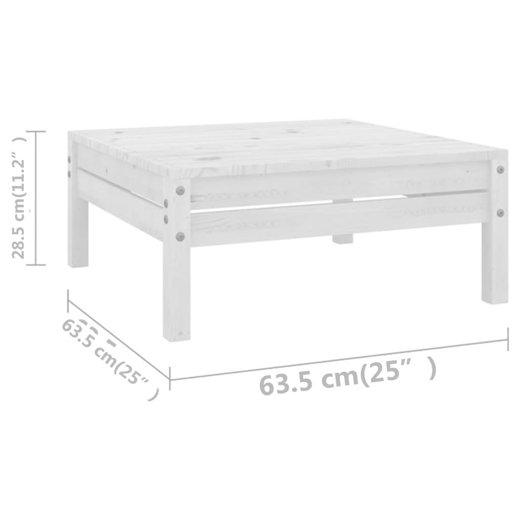Salon bas de jardin en Bois Blanc 7 personnes - 3