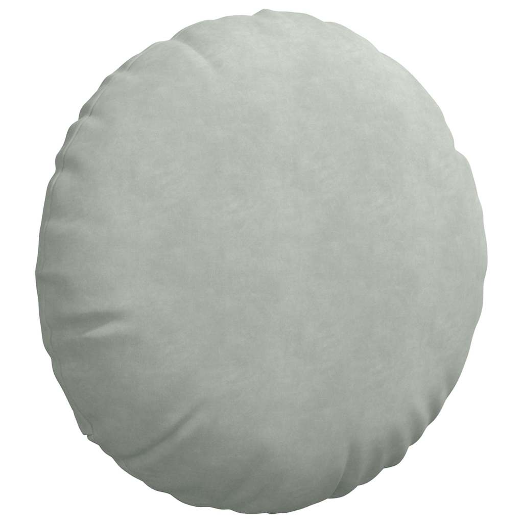 Cojines de asiento, 2 unidades, gris claro, Ø 40 x 13 cm, terciopelo - 5
