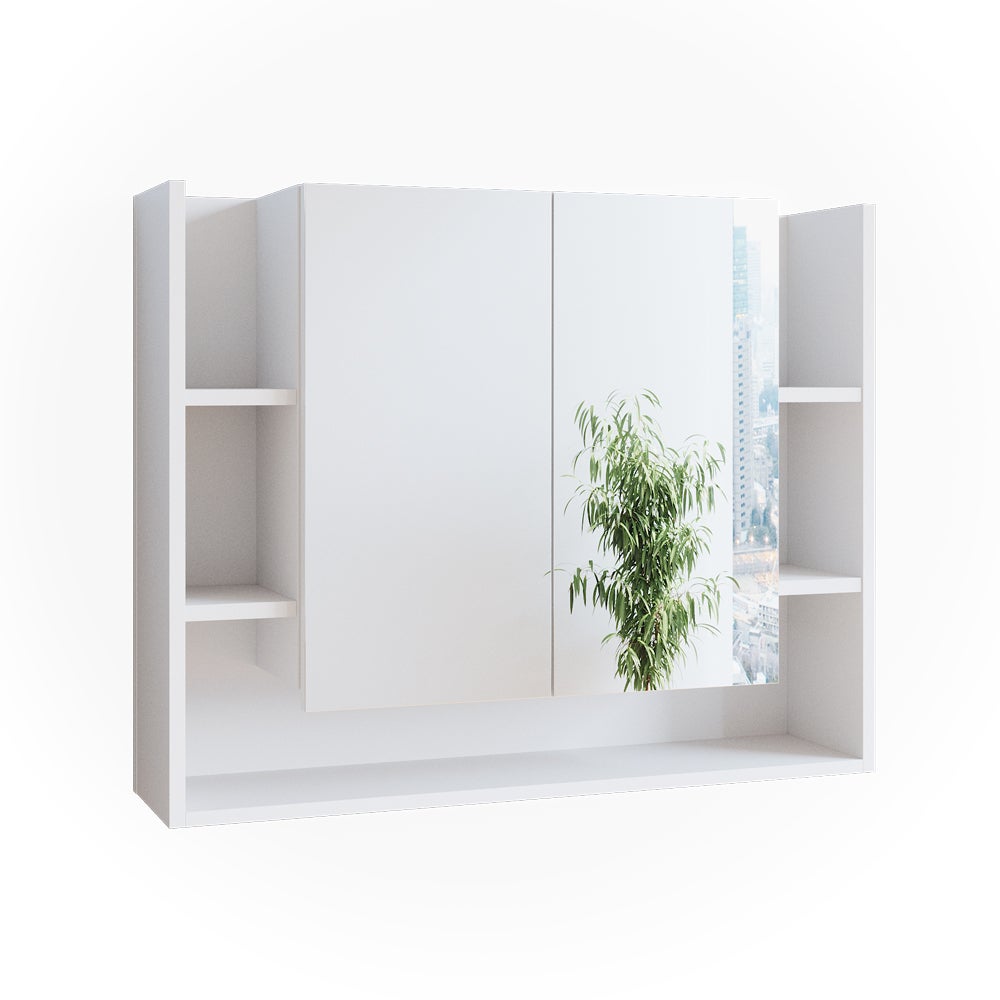 Vicco Szafka z lustrem w łazience Elira, Biały, 80.2 x 64 cm
