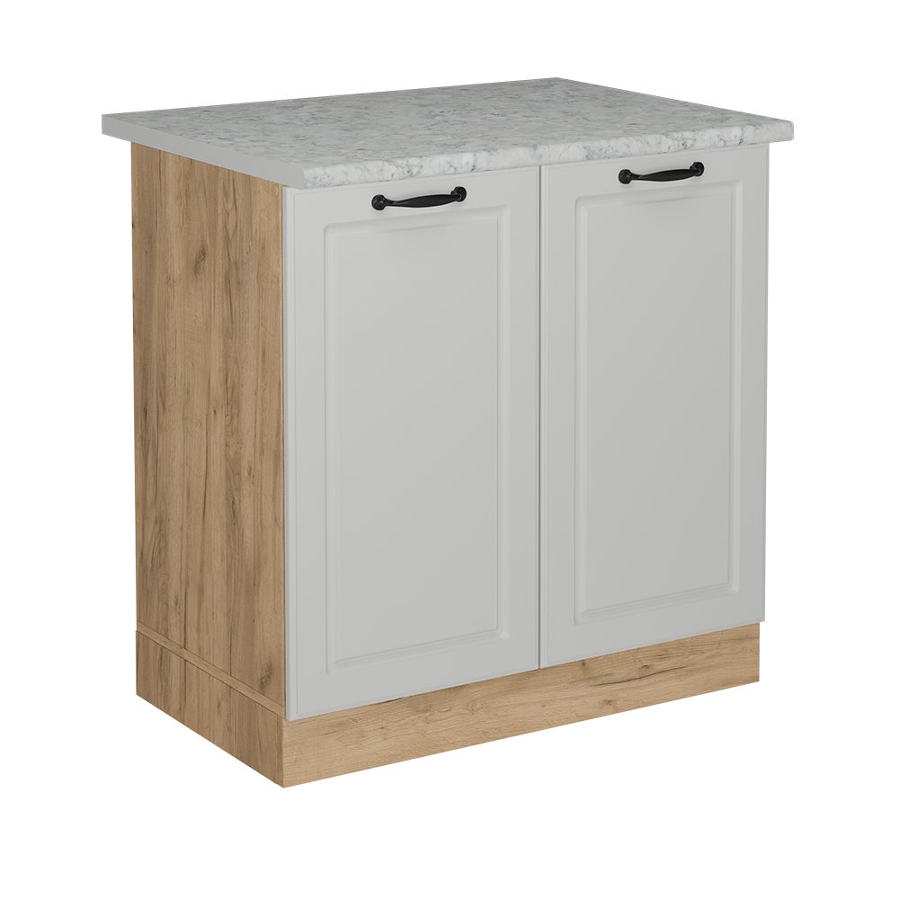 Vicco Szafka pod zlew R-Line, Biały domek wiejski, 80 cm BR Marmur