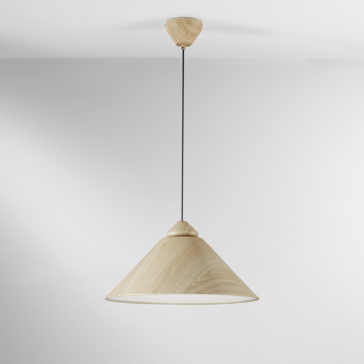 Lampadario a sospensione moderno in metallo con diffusore a cono BigBang - Beige - 2