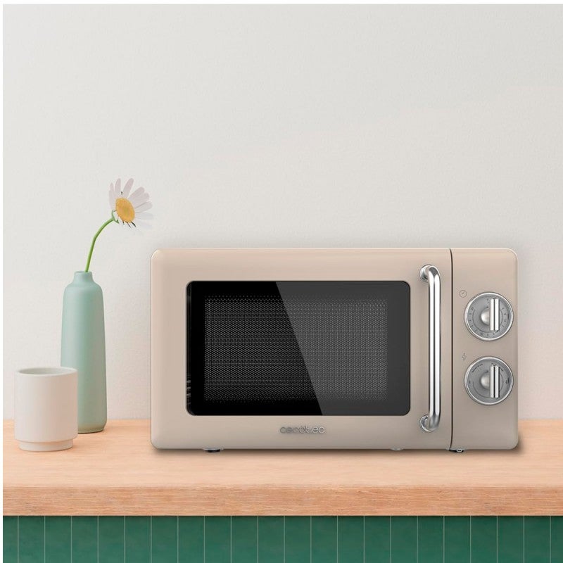 MICROONDAS CECOTEC 01704 PROCLEAN 3010 20L 700W S/GRILL RETRO BEIGE - 4