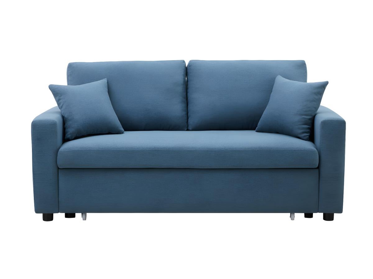 Canapé 3 places convertible en tissu INIZOR - Bleu - 8