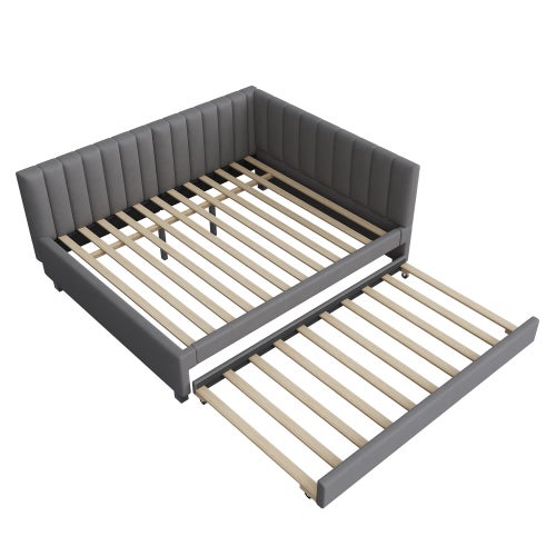 Divano-letto estensibile 140x200 cm con slitta a pioli, in velluto