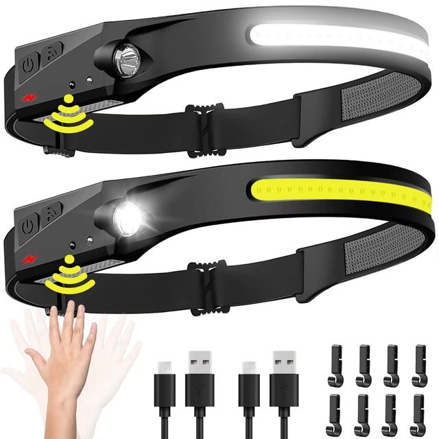 Lampe frontale bandeau rechargeable LED-2PCS