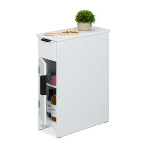 Meuble Sous Lavabo Salle De Bain - 60x60x30 Cm, Blanc - Avec Rangements Réglables, Ouverture Pour Siphon, Poignées Corde